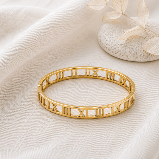 Timeless Roman Numeral Bangle
