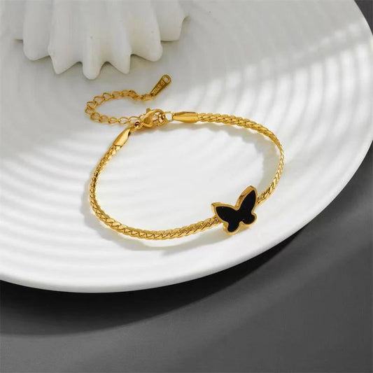 Flutter Charm Bracelet - Black