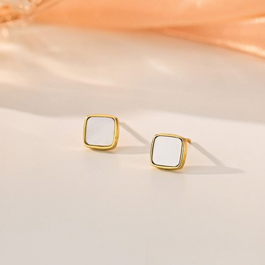Luminous Square Stud Earrings