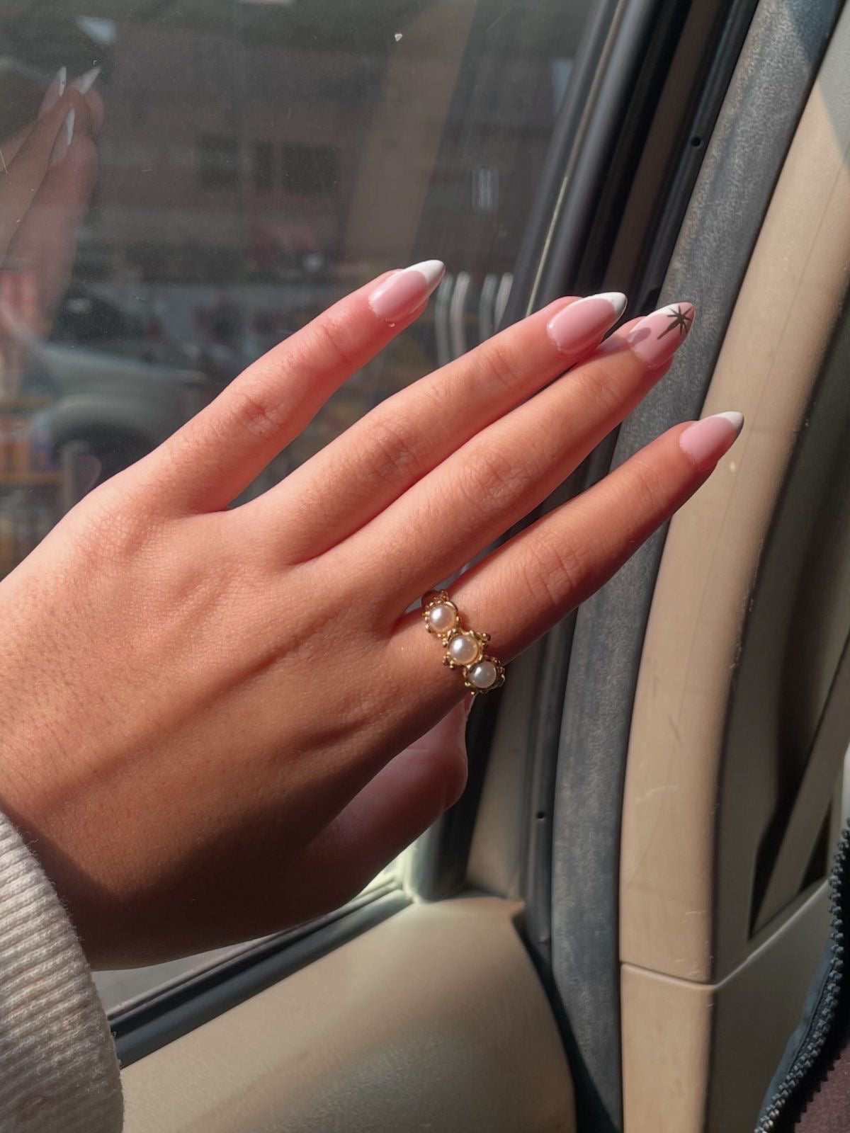 Pearl Beaded Adjustable Ring