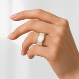 Enamel Swirl Cuff Ring