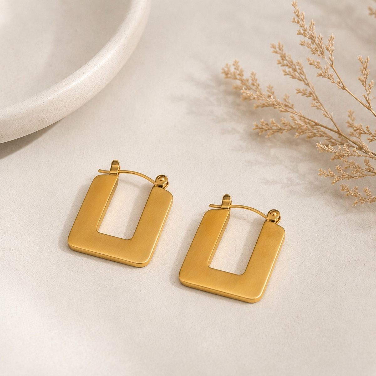 Gold Drop Hoops