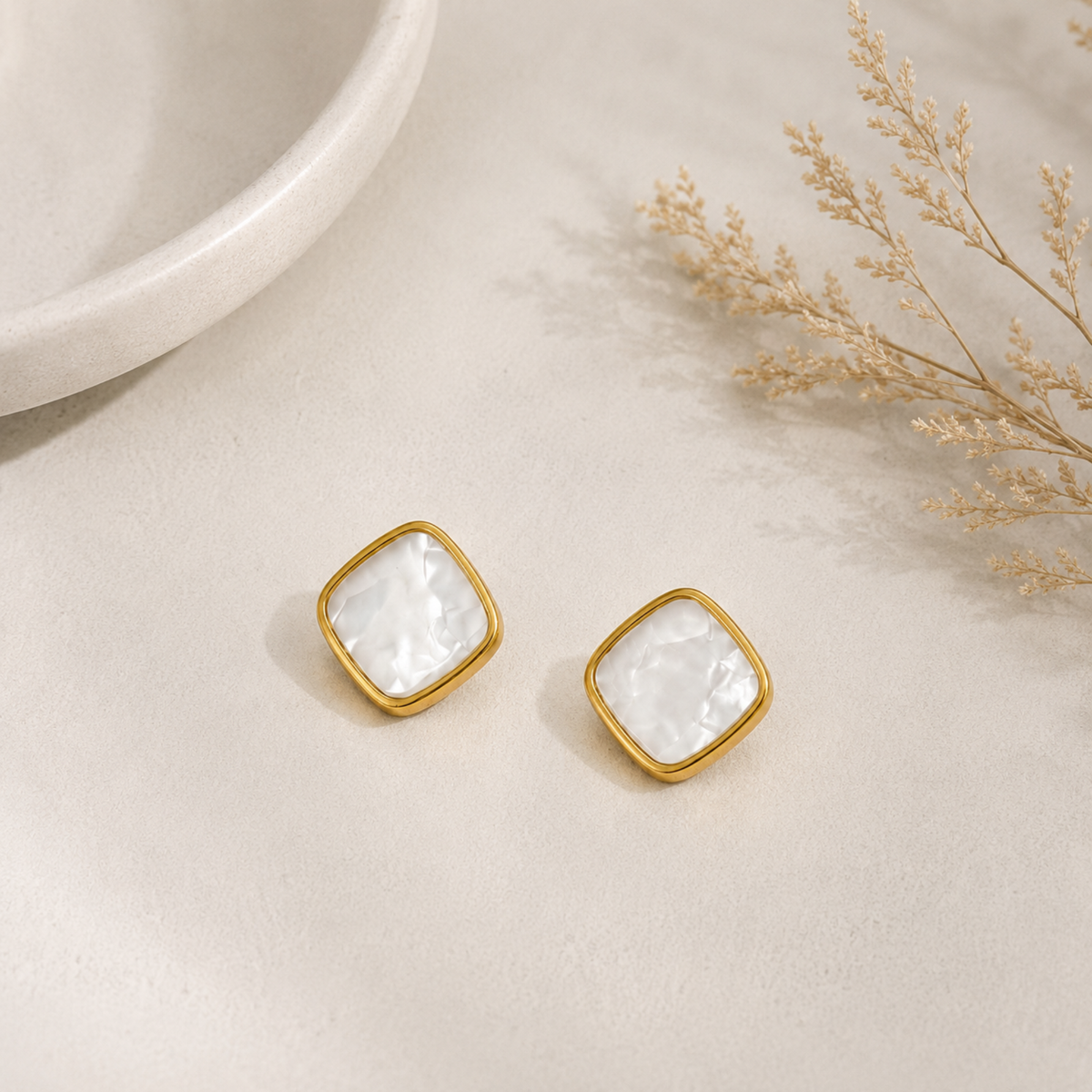 Luminous Square Studs