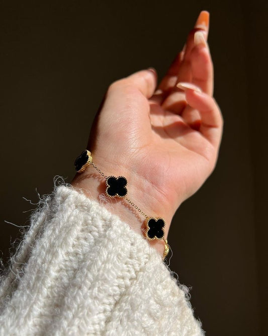 Midnight Clover Bracelet