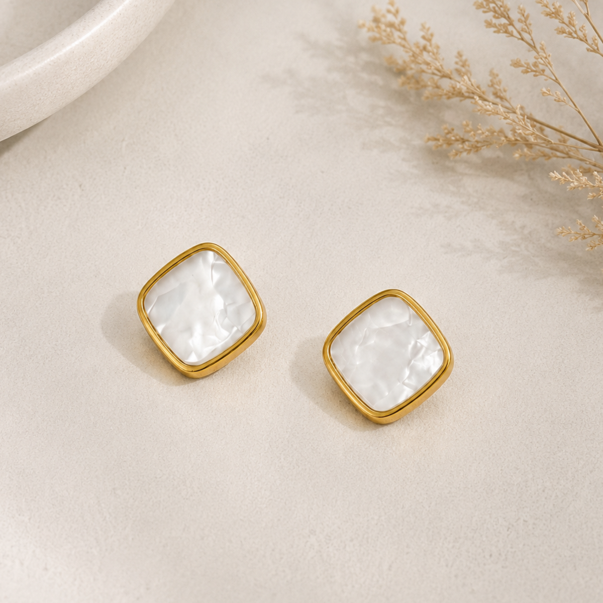 Luminous Square Studs