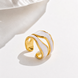 Enamel Wavy Ring