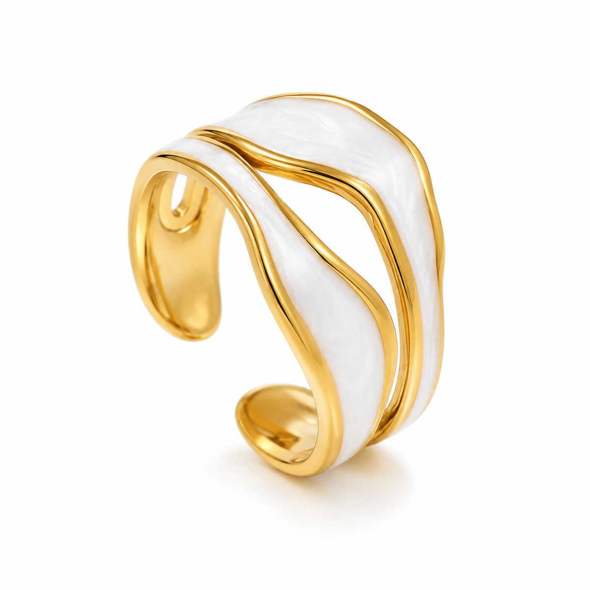 Enamel Wavy Ring