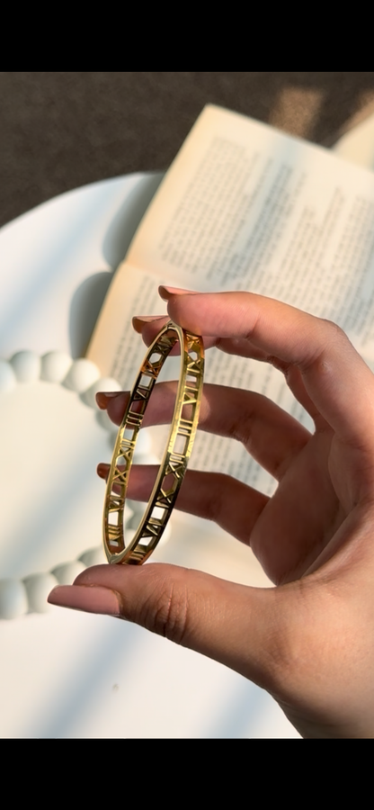 Timeless Roman Numeral Bangle