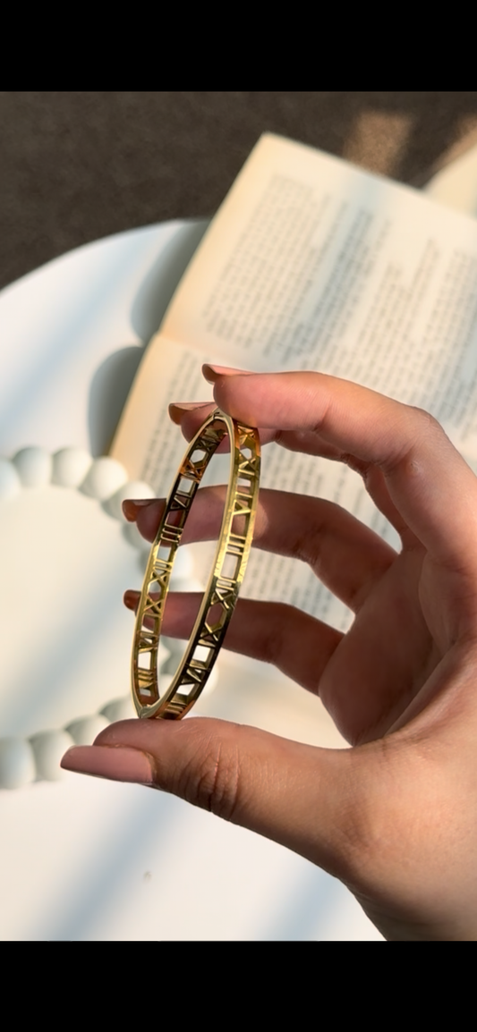 Timeless Roman Numeral Bangle