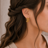 Caviar Textured Hoops