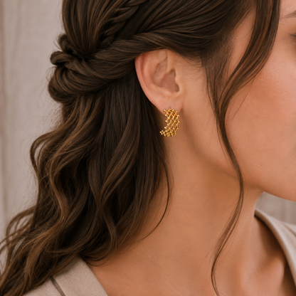 Caviar Textured Hoops