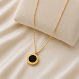 Noir Medallion Necklace
