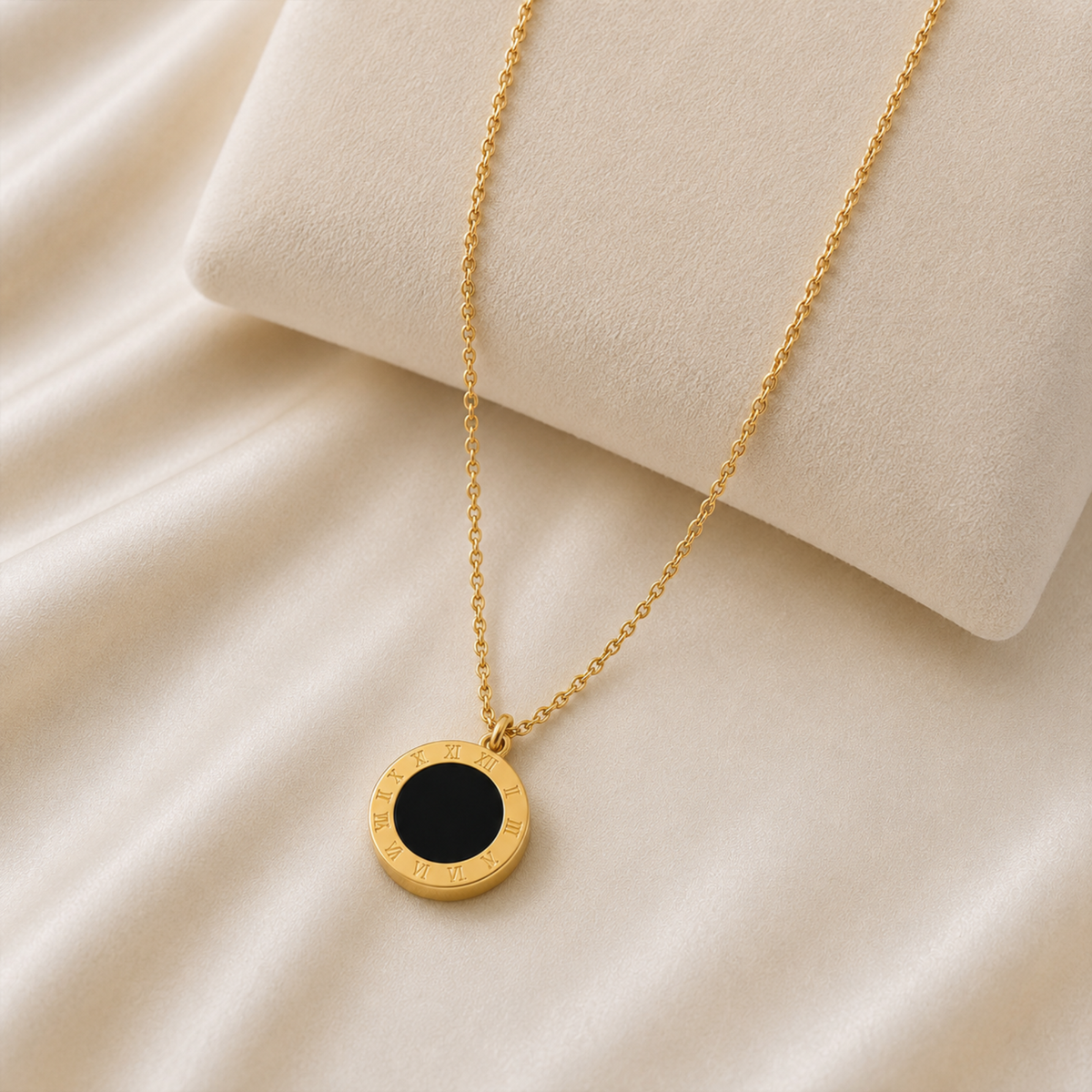 Noir Medallion Necklace