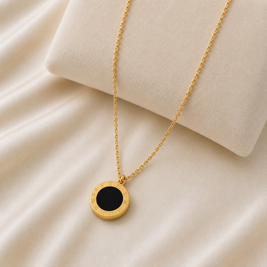 Noir Medallion Necklace