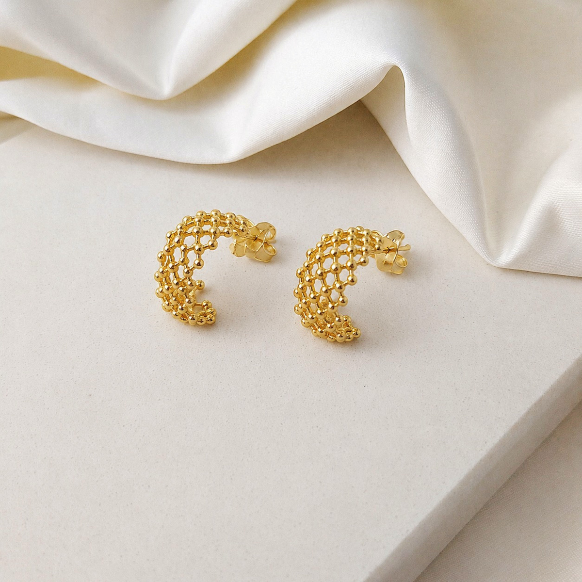 Caviar Textured Hoops