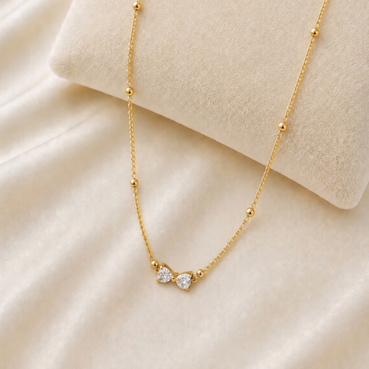 Diamond Bow Necklace