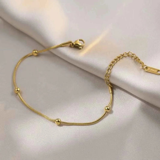 Beaded Gold Plated Bracelet / Anklet
