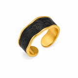 Enamel Swirl Cuff Ring