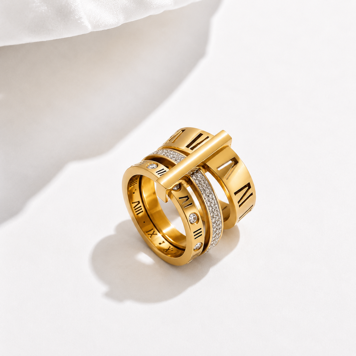 triple stacked roman ring