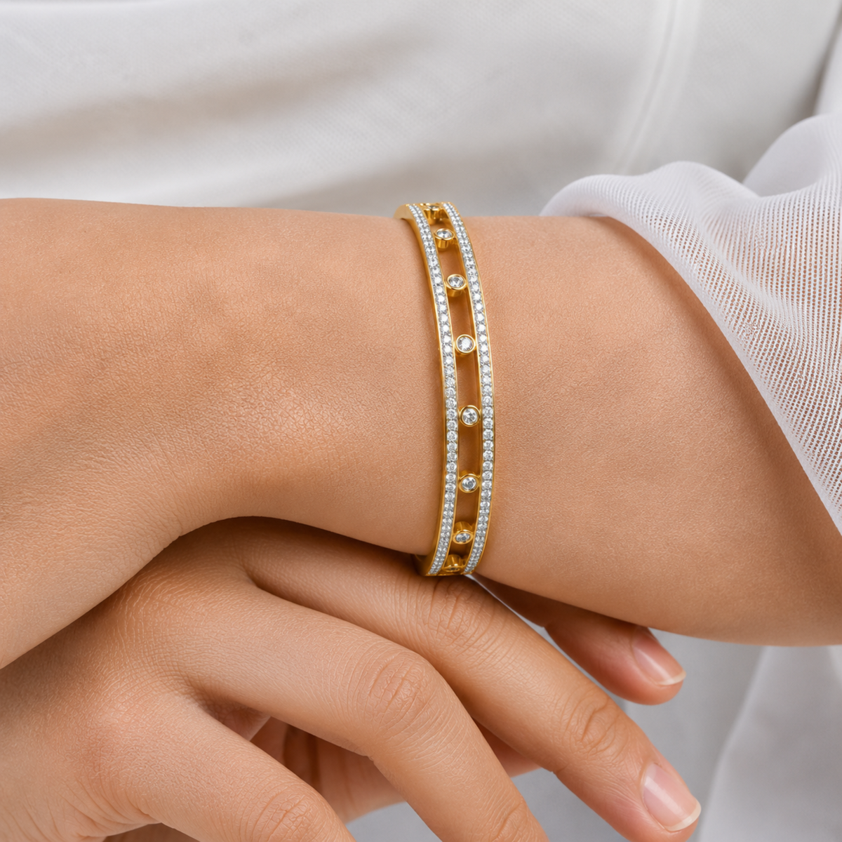 Celeste Crystal Bangle