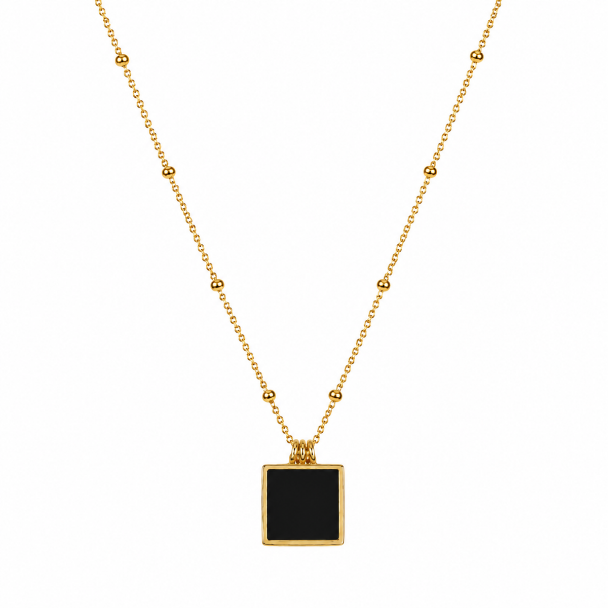 Obsidian Square Pendant