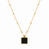 Obsidian Square Pendant