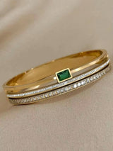 emerald layered cuff