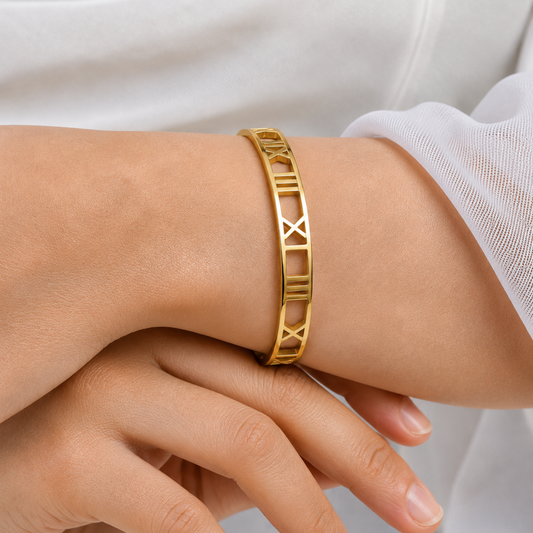 Timeless Roman Numeral Bangle