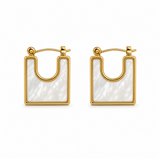 Pearl U-Hoop Earrings