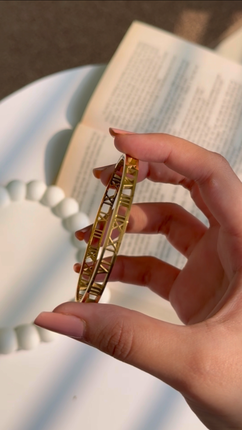 Timeless Roman Numeral Bangle