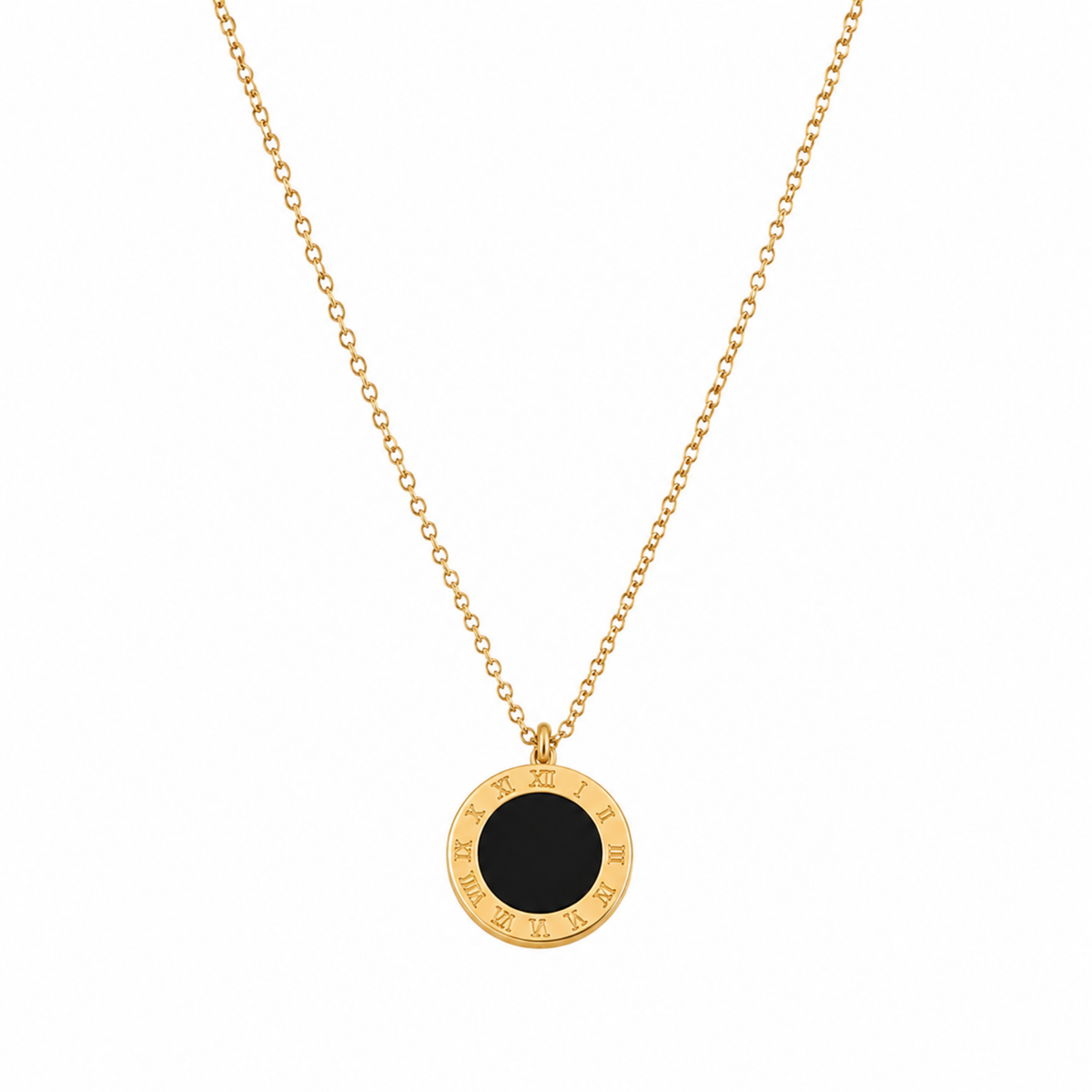 Noir Medallion Necklace