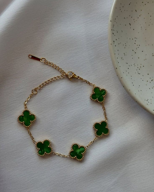 Emerald Clover Bracelet