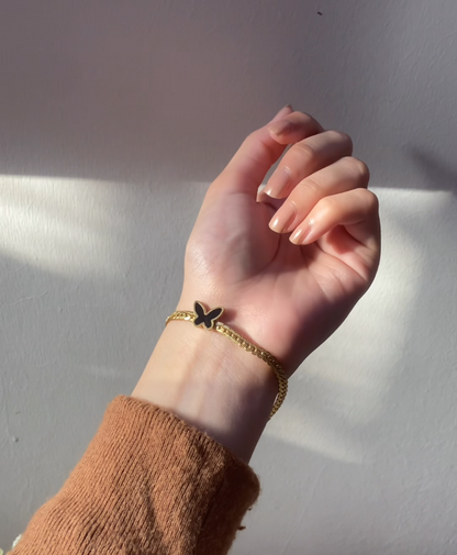 Flutter Charm Bracelet - Black detail