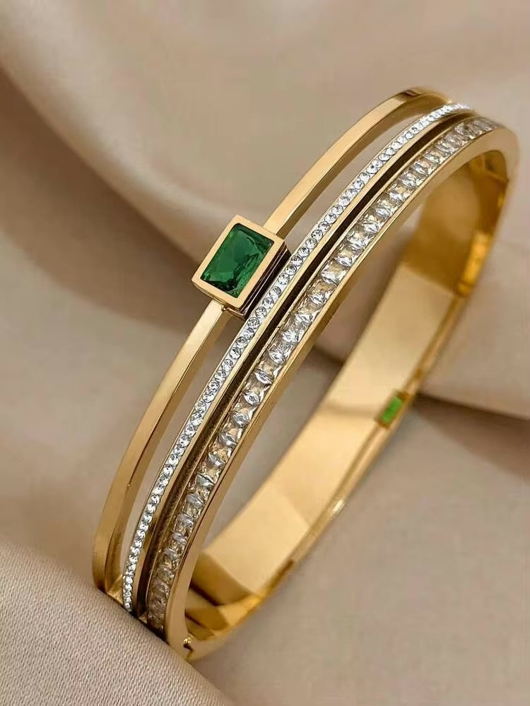 emerald layered cuff