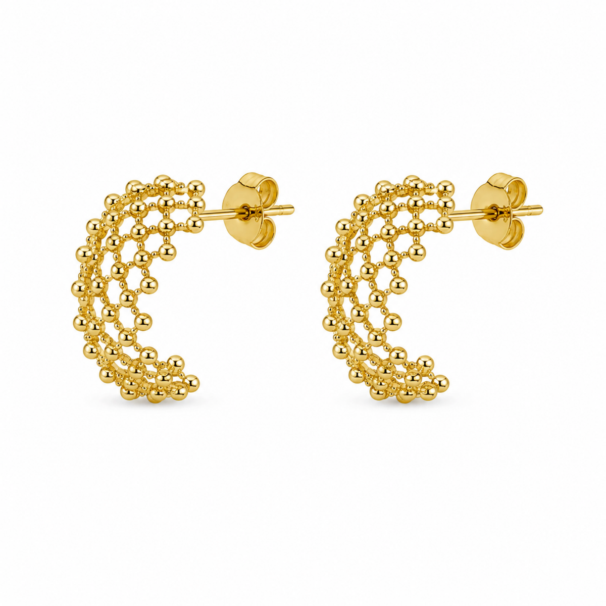 Caviar Textured Hoops