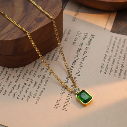 Emerald Radiance Pendant Necklace