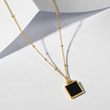 Obsidian Square Pendant