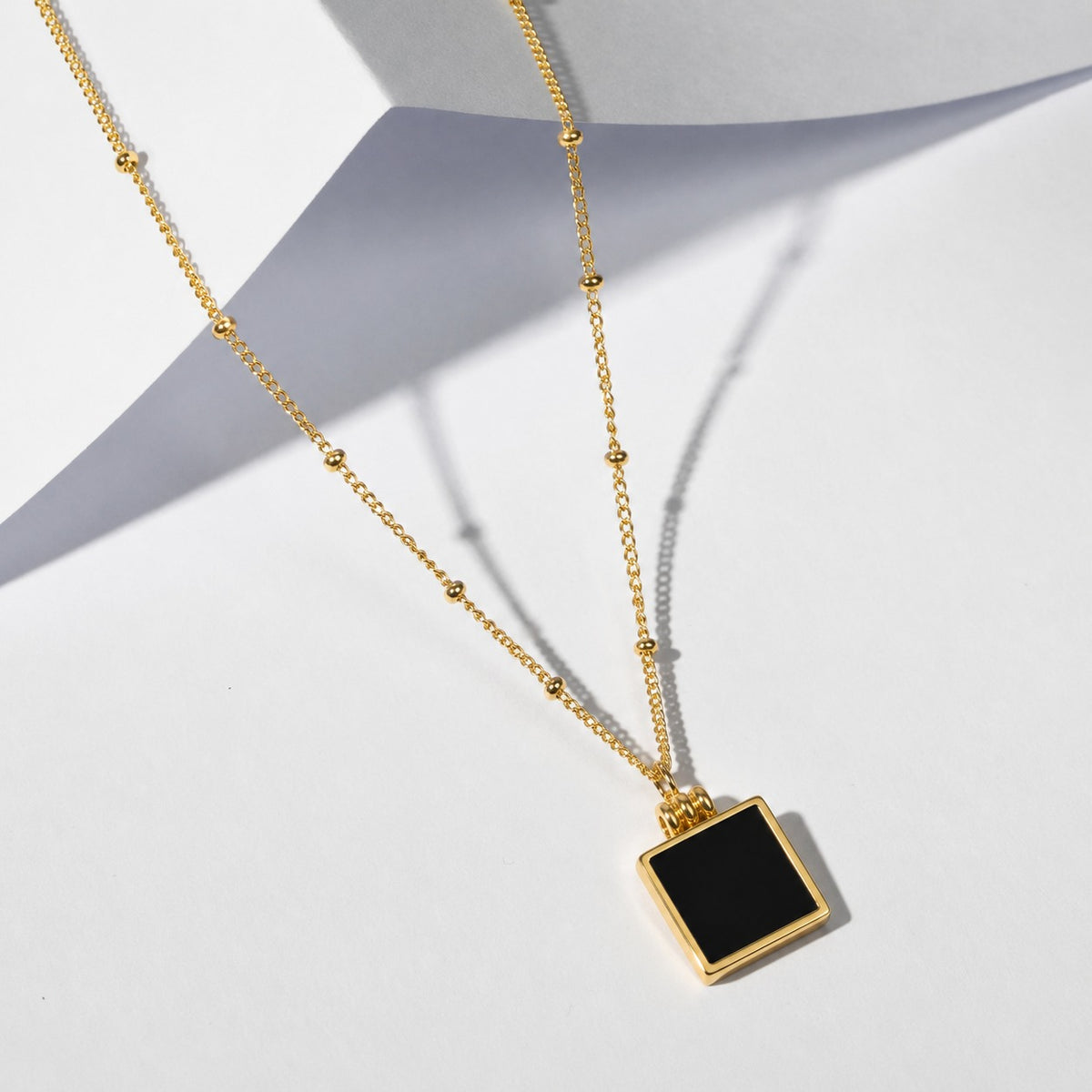 Obsidian Square Pendant